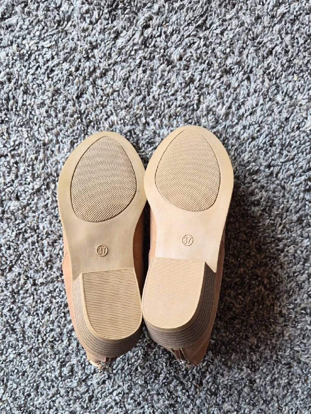 Women's Tan Suede Ankle Boots Size 6.5 (37)